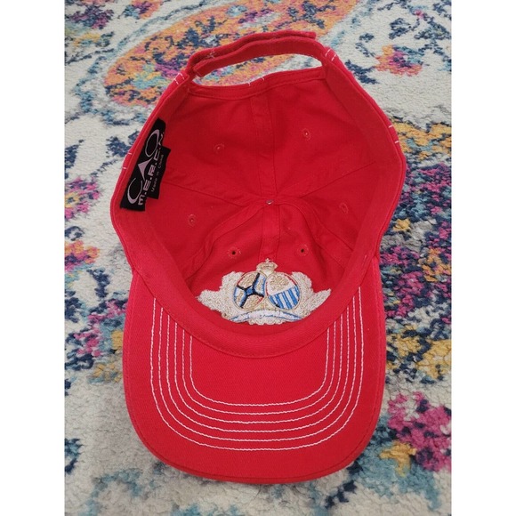 CAO La Traviata Maduro Embroidered red Baseball Cap EUC OSFM strapback - Picture 8 of 9